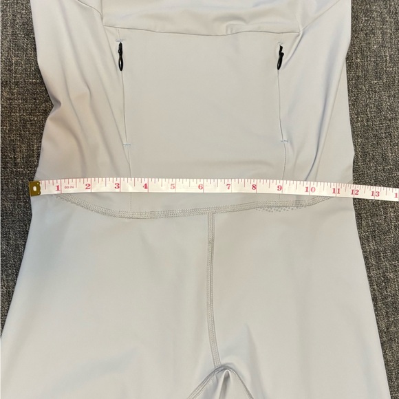 Johanna Parv Designer Sz S Stretchy Nylon Sprint Jumpsuit Grey new without tag - Picture 11 of 14